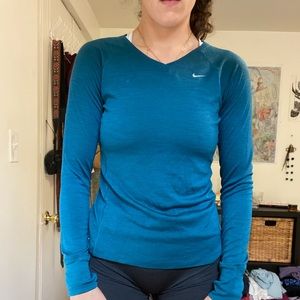 blue Nike smartwool long sleeve shirt